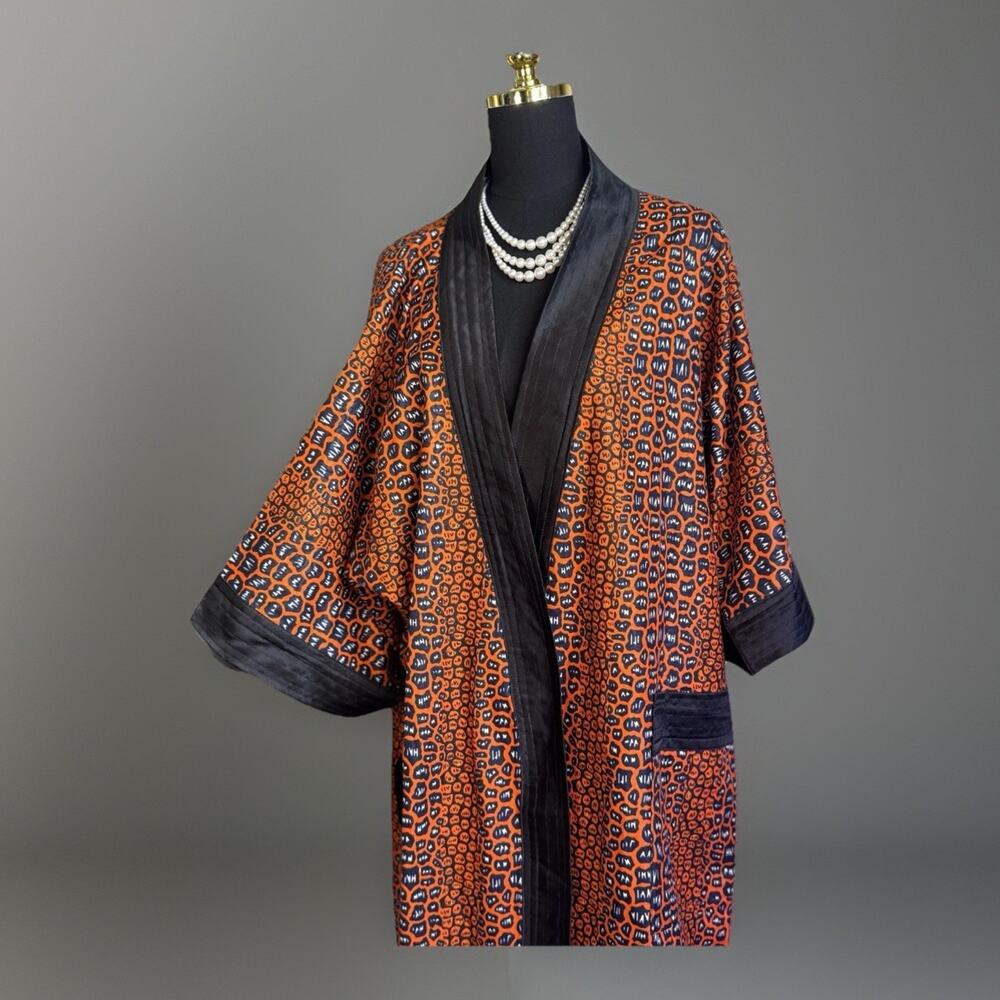 African Print Kimono Style Duster Bold Statement Piece | Boho Vibe | Ungendered - Picture 2 of 16